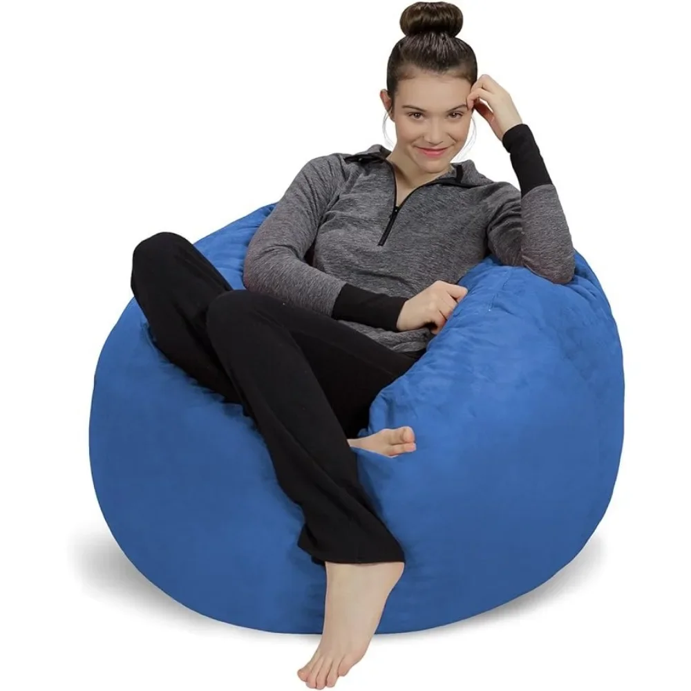 

Plush Ultra Soft Bean Bags Chairs for Kids, Teens,Memory Foam Beanless Bag Chair with Cover beans bag sofa living room couch