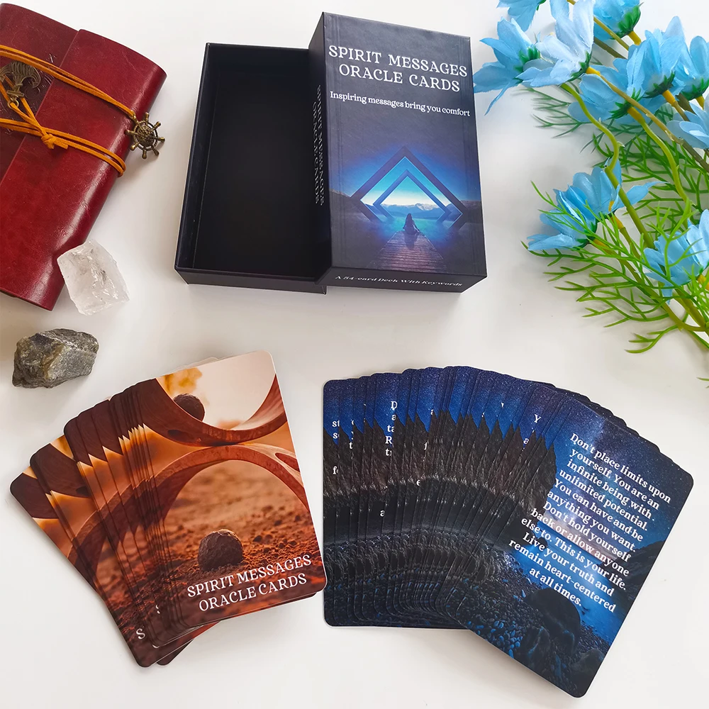 12x7cm Spirit Message Oracle Deck Tarot Cards in Box English Sturdy Prophecy with Meaning on It Keywords