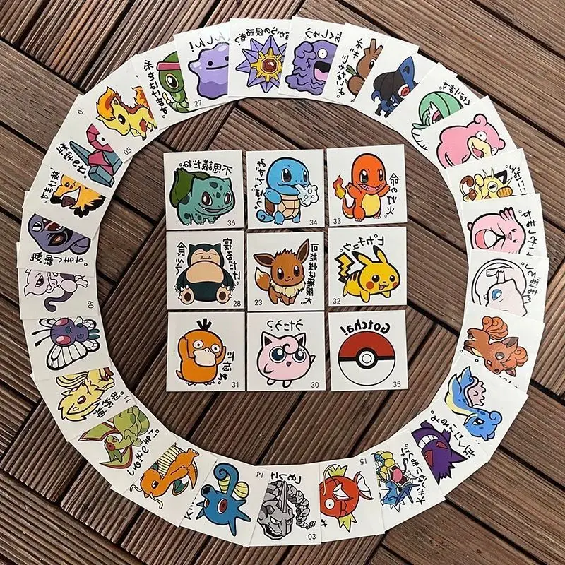 Pokémon Color Tattoo Stickers - Pokémon Spirit Arm Waterproof Long-lasting High-Definition Decal