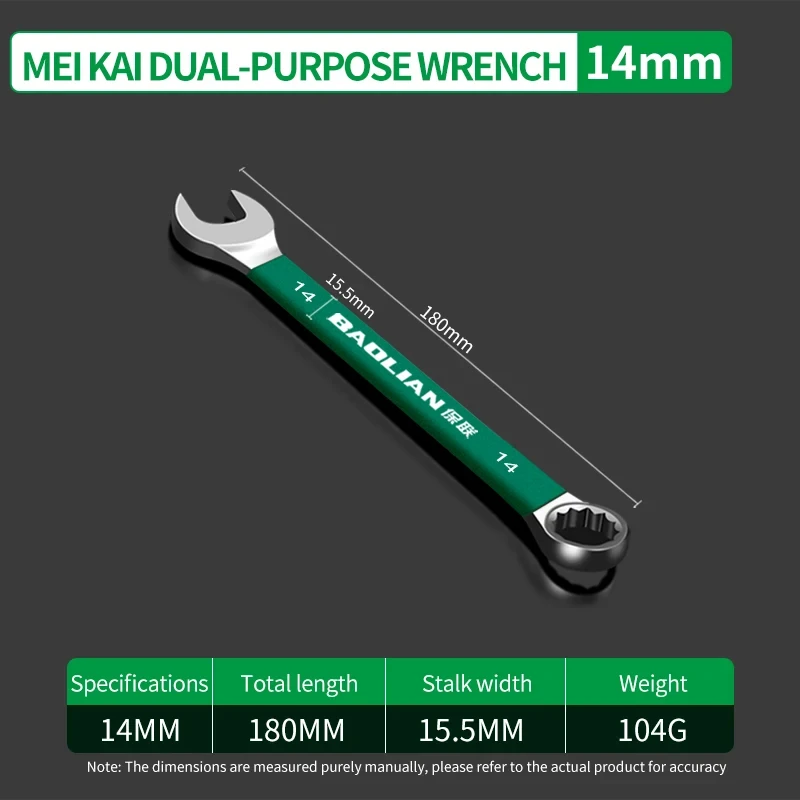 BaoLian Duurzame Moersleutel 8-30mm Pruimenbloesems Open Combinatiesleutel Tweeweg Dubbele Snelle Moersleutel Auto Reparatie Tools
