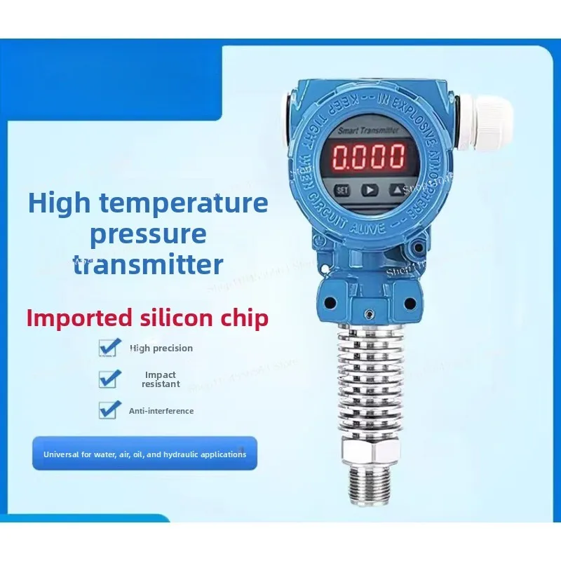 High Temperature Resistant Digital Pressure Transmitter, High Precision Sensor 4-20mA for Steam, Water, Boiler