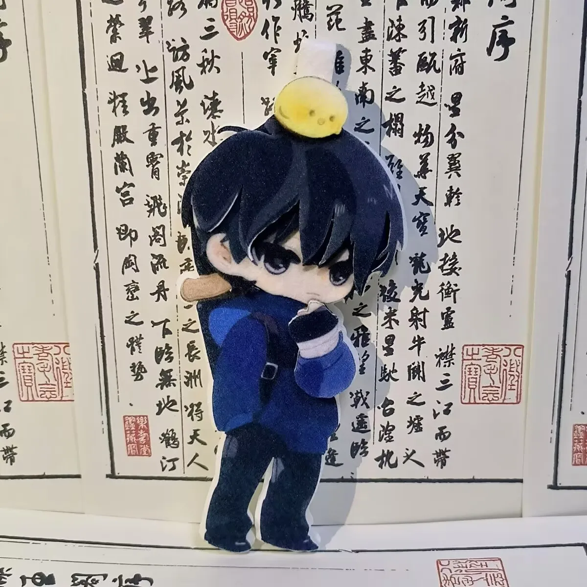 ملاحظات Grave Robbery، سلسلة مفاتيح على ظهره كرتونية لطيفة قلادة غير منسوجة من المشجعين المحيطيين' Wu Xie، Zhang Qiling، Huo Xiuxiu '