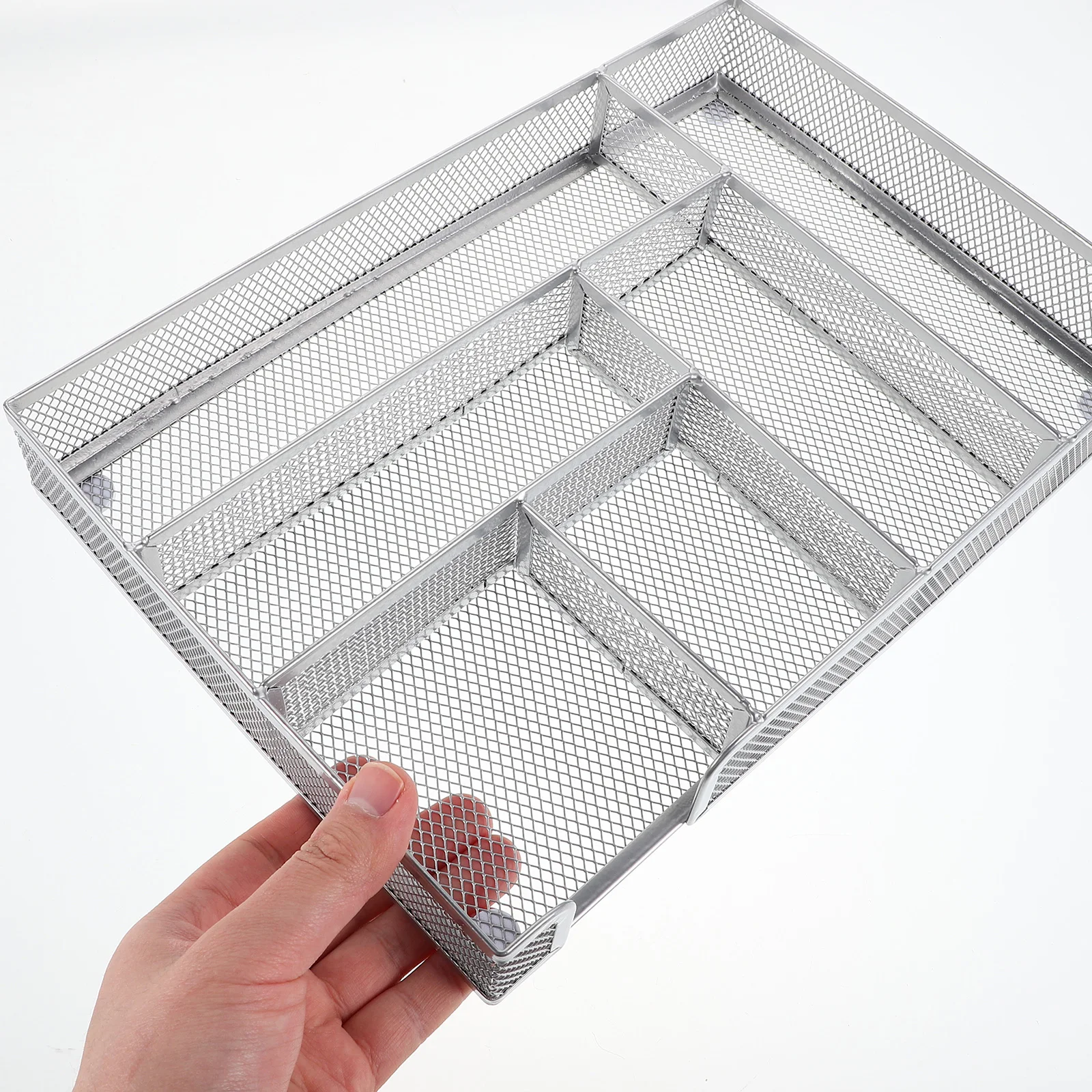 

6pcs Metal Desktop ganizer Shelf Storage Tray Desktop ganizer Multi Compartment Accessories Box for Office Dorm Craft Supplies
