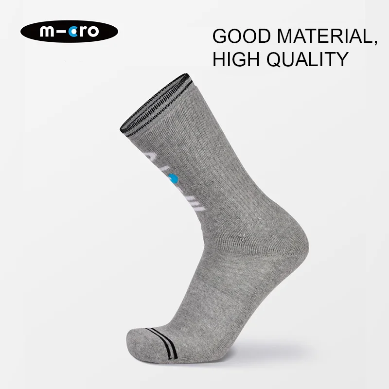 MICRO SKATE M-cro GREY Adult SOCKS for Skating,20-27CM,ADULT FREESIZE,cotton Fabric,strong and Elastic for skaters