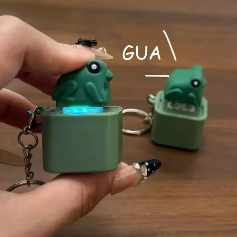 1/2 Stück lustiger häkelnder Frosch-Schlüsselanhänger, Stressabbau, Angstlinderung, Rucksack, hängender Schlüsselknopf, Charm-Schlüsselanhänger, Anhänger