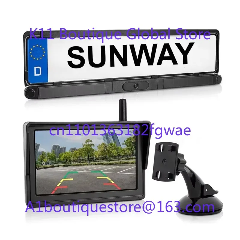 5-дюймовая солнечная цифровая беспроводная Wi-Fi камера с датчиком парковки заднего вида 2,4 ГГц для рамки европейского номерного знака автомобиля 5-дюймовая солнечная цифровая беспроводная Wi-Fi камера с датчиком парковки заднего вида 2,4 ГГц для рамки европейского номерного знака автомобиля