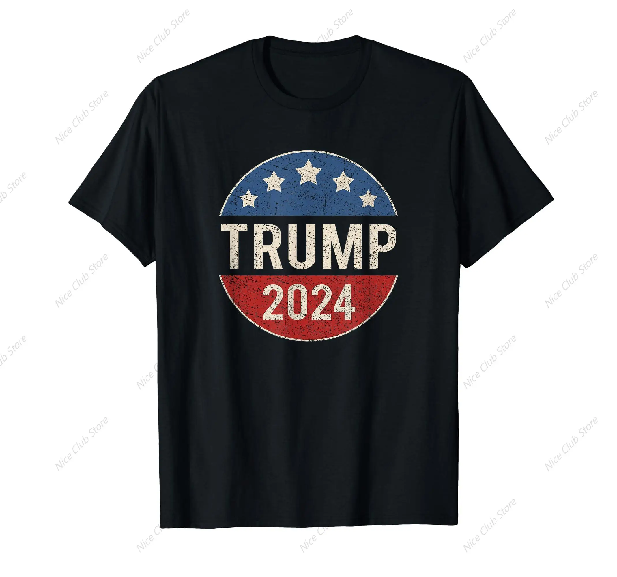 Trump 2024 Retro Campaign Button Re Elect President Trump T-Shirt