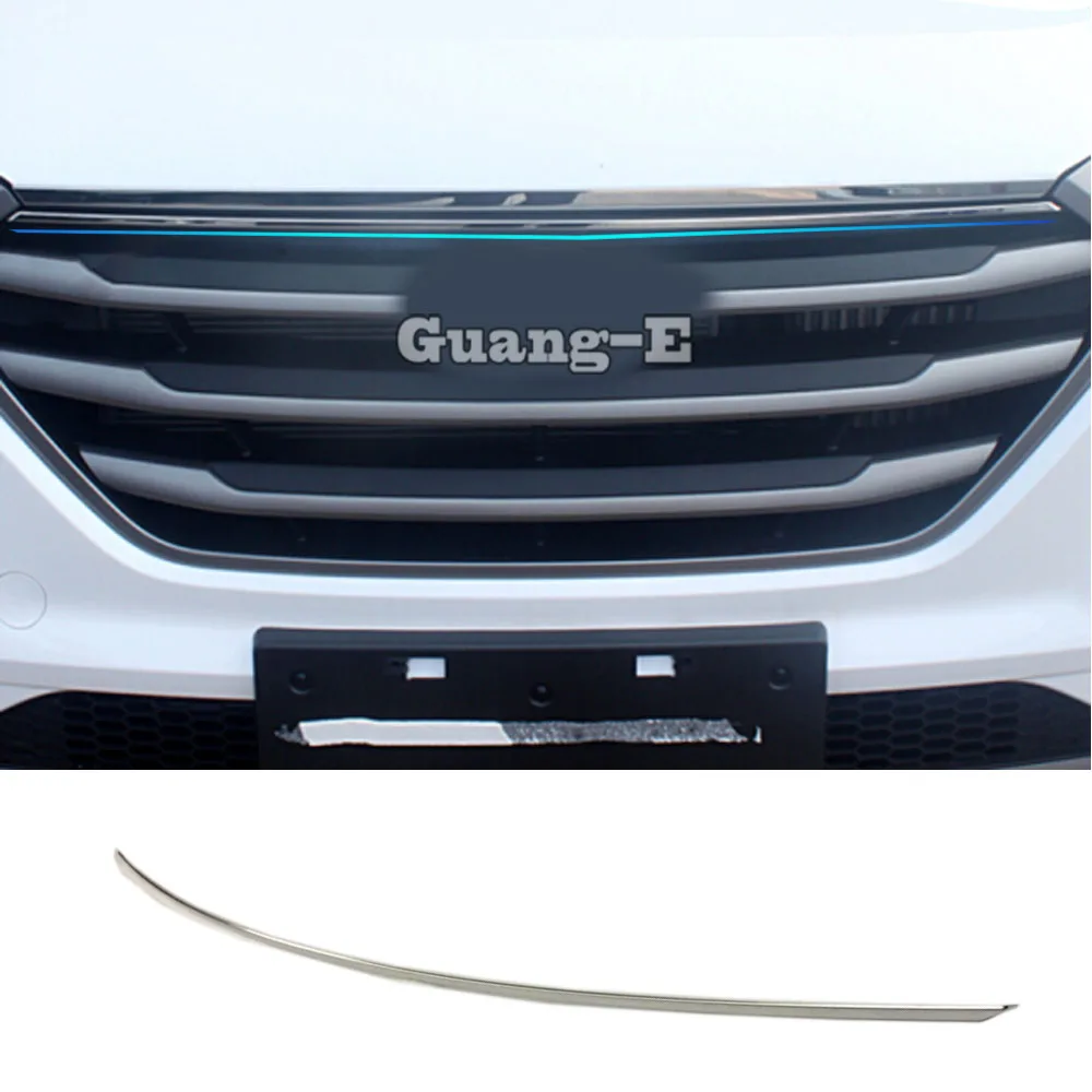 

For Hyundai Tucson 2015 2016 2017 2018 2019 Body Styling Protection Stainless Steel Trim Front Up Grid Grill Grille Engine 1pcs