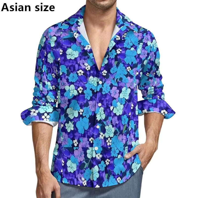 

3D Printed Retro Floral Pattern Long Sleeve Shirt Men Women Fashion Street Wear Tops Summer Autumn Top Y2k Men Clothing Harajuku