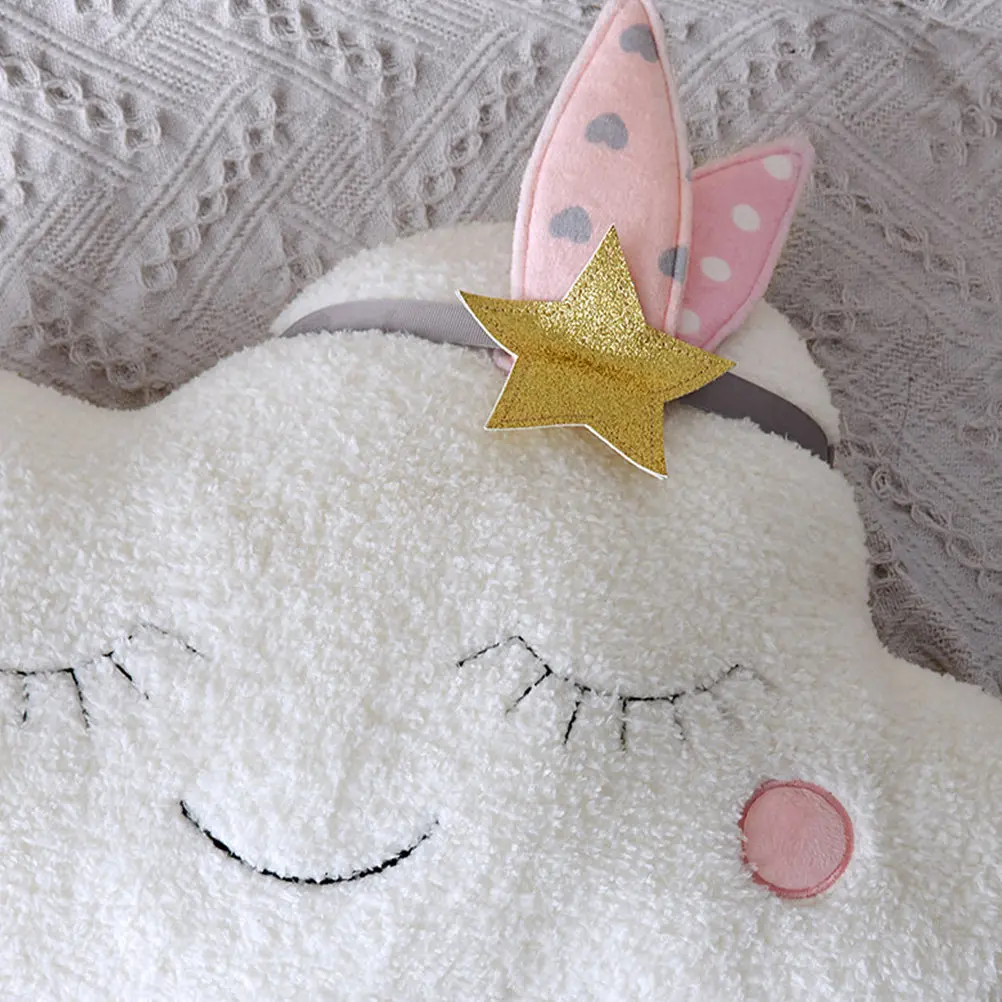 

1Pcs Cloud Throw Pillow Cloud Shaped Comfortable Nap Hug Pillow Filled Cotton Sofa Waist Cushion Children Room Decoration