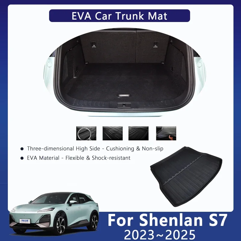 Car EVA Rear Trunk Mats For Changan Shenlan Deepal S7 2023 2024 2025 Waterproof Trunk Storage Pads Cargo Carpet Auto Accessories