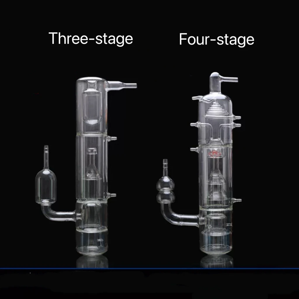 High vacuum diffusion pump, Four-stage oil diffusion pump, Laboratory glassware, Borosilicate glass