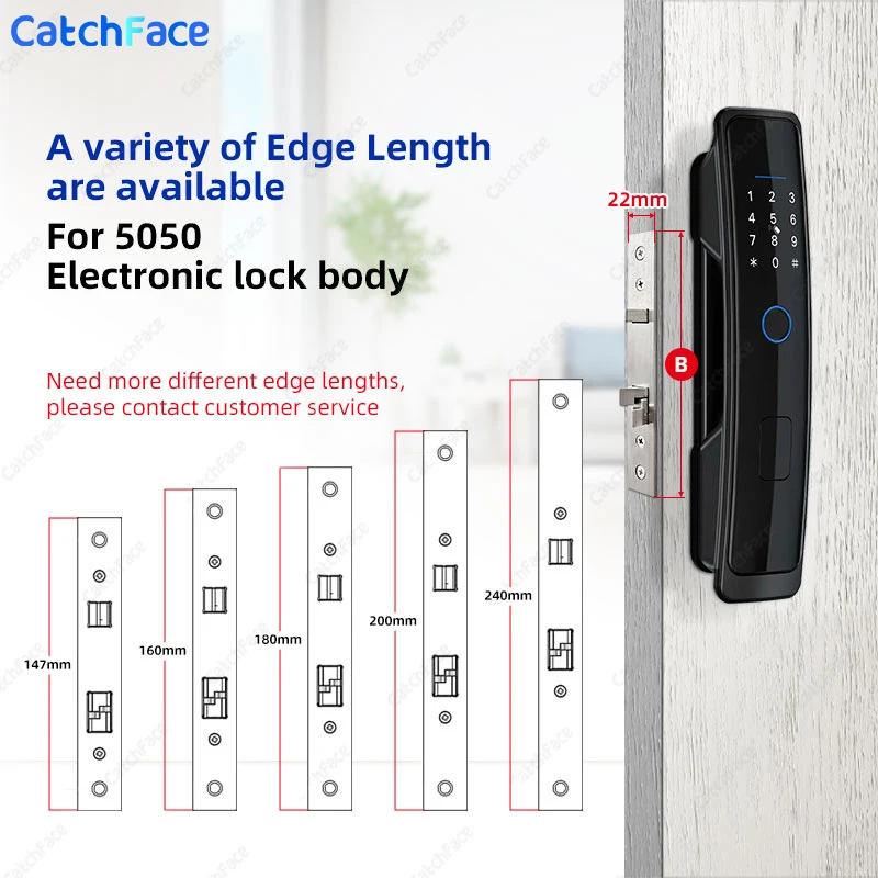 Electronic Fingerprint Biometric Frosted Panel Digital Smart Door Lock WiFi TUYA WIFI APP Smart Life Password IC Card Security