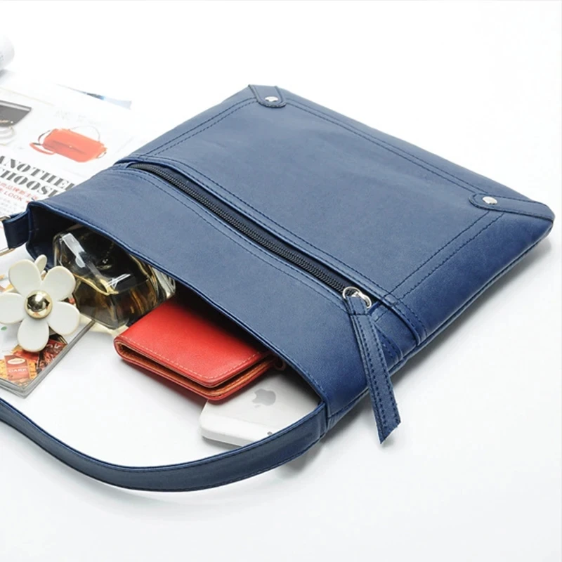 Vintage Multi-pocket Crossbody Bags Solid Color Soft Pu Leather Shoulder Bag Perfect Sling Bag For Women Daily Travel