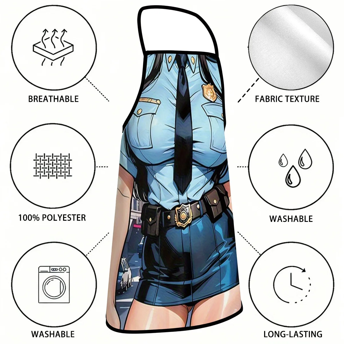 Waterproof Polyester Kitchen Apron Shorts, Fun Gag Gift