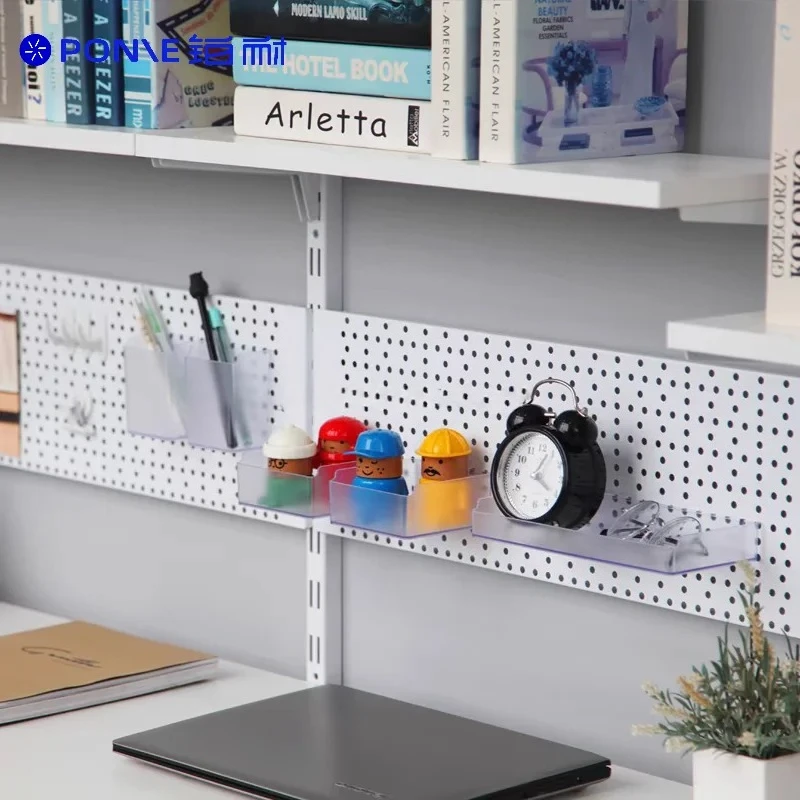 2025Multifunctional White Metal Wall-Mounted Storage Pegboard Organization for Kitchen Utensils Forks Chopsticks Cups Rags