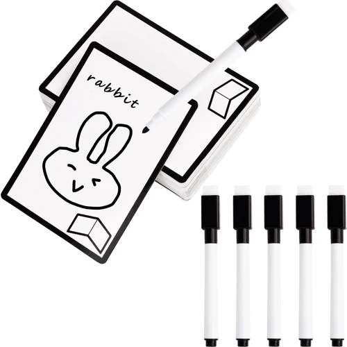 Imagen 1 del producto 50 piezas de fichas MTG reutilizables de borrado en seco con marcador, tarjetas proxy MTG de doble cara para MTG, accesorios de juegos de cartas en blanco DIY DND