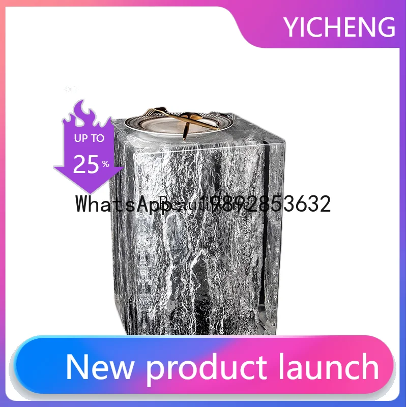QQ **High-end imported resin edge few stools special-shaped small tea table column tree pattern corner few