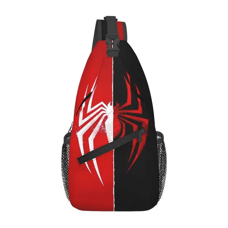 حقيبة ظهر Spider Man Sling Crossbody للرجال حقيبة كتف مخصصة للسفر والتنزه سيرًا على الأقدام