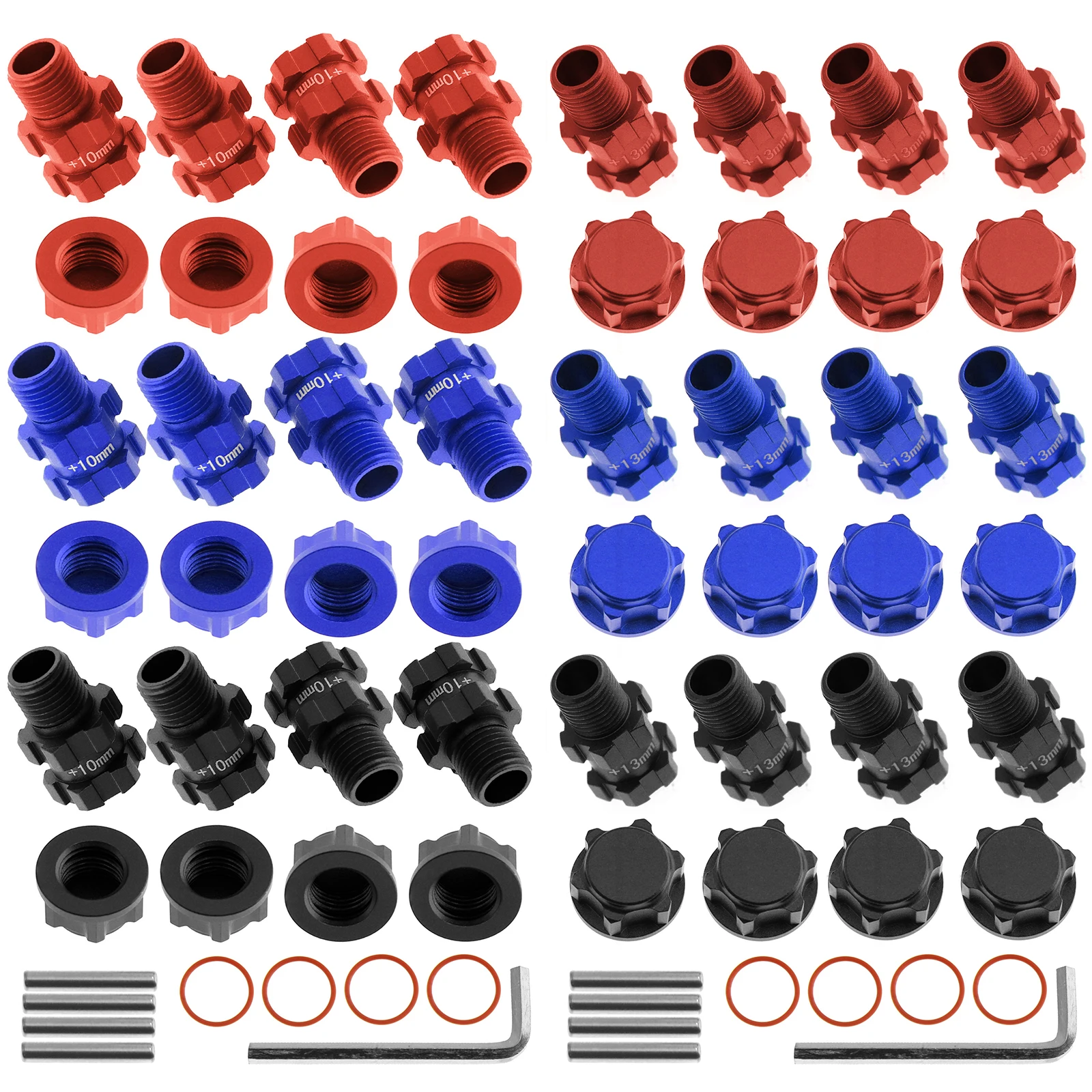 معدن اتسعت 10 مللي متر/13 مللي متر عرافة موصل + غطاء مقاوم للغبار ل Arrma 1/10 3S الجرانيت ميجا سينتون جديد بيجروك تايفون