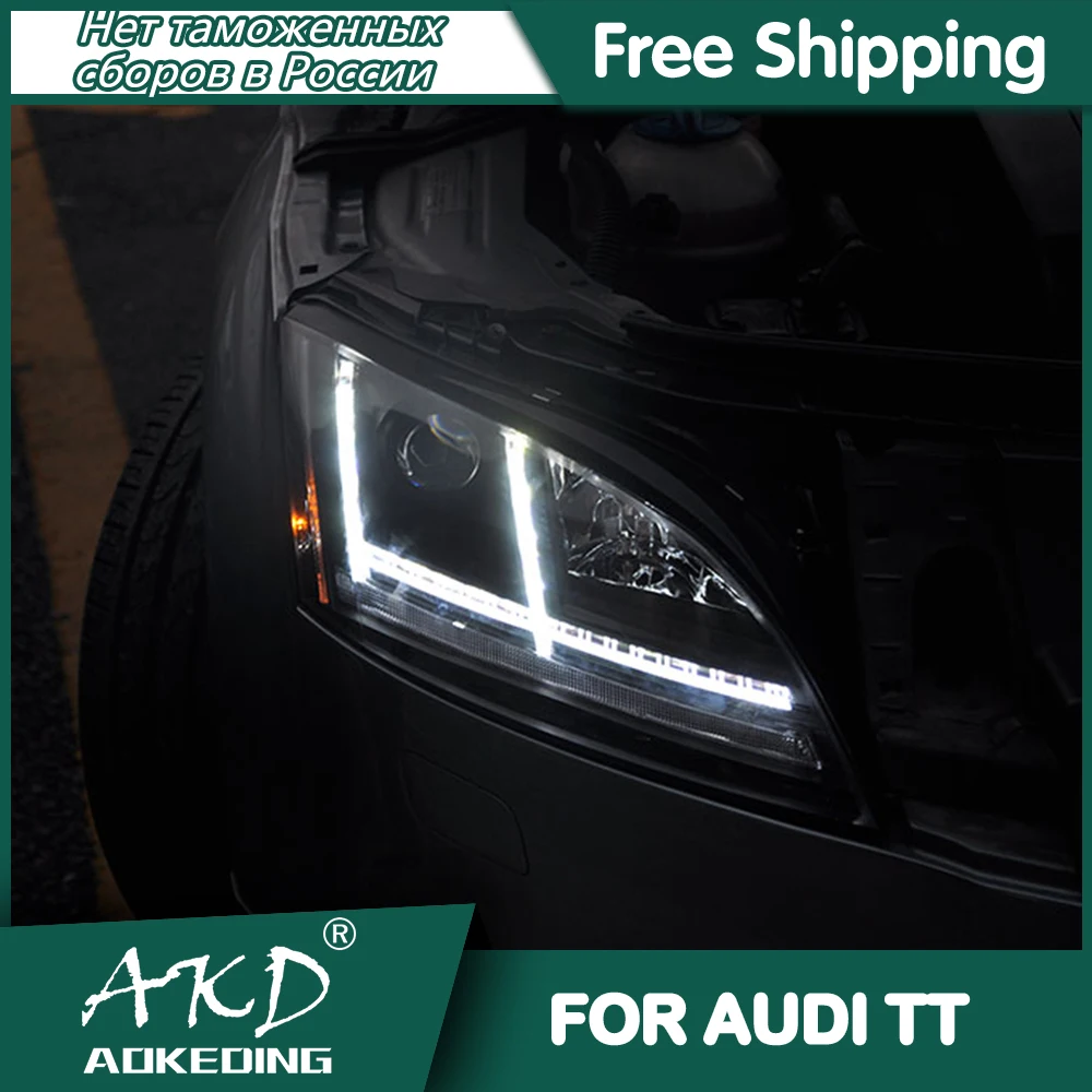 Car For AUDI TT 2006-2012 Headlights DRL Hella LED Bi Xenon Bulb Fog Lights Car Accessory AUDI TT Head Lamp