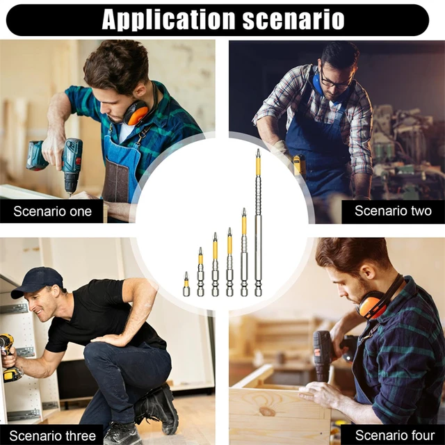 Non-slip PH2 Magnetic Batch Head Cross Screwdriver Hardness Drill Bit Screw Driver Hand Tools 25/50/65/70/90/150mm 6
