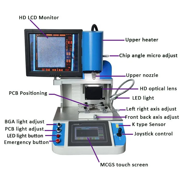 Wds-700 BGA Rework Station PCB Soldering Machine For Mobile Phone Motherboard Chip Repairing Sample