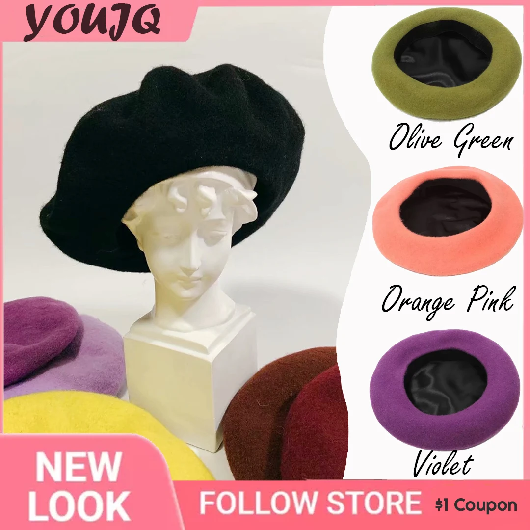 INS duża główka 100% wełniany Beret kobiety mężczyźni 60cm rozmiar berety ciepły Unisex francuski kapelusz kobieta Retro wszechstronny grzyb malarz