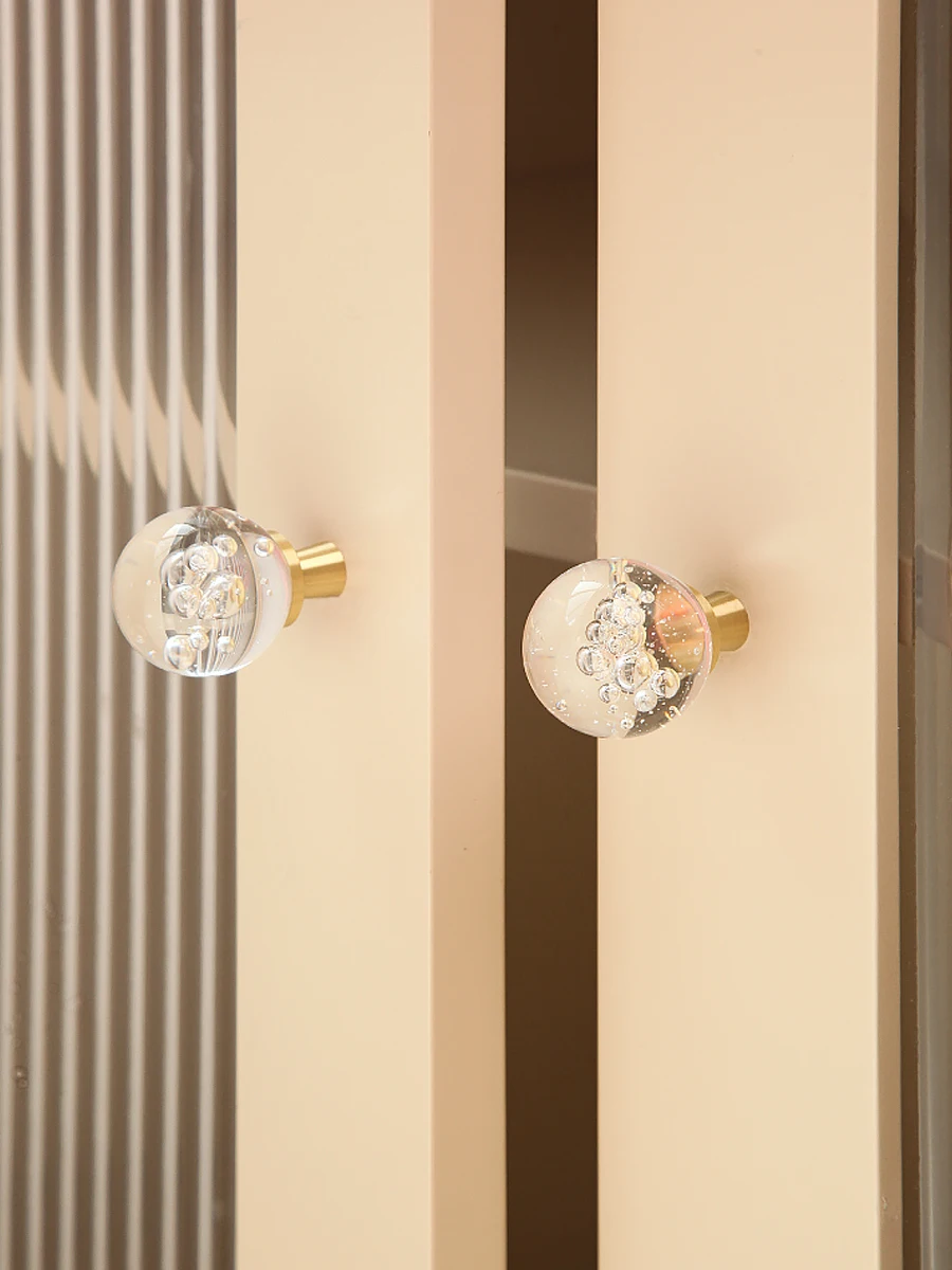 Bear Cloud Brass Door Handles and Knobs for Kitchen Cabinet Modern Simple Dresser Furniture Handles Drawer Pulls