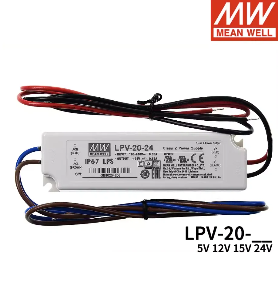 meanwell LED power supply LED power supply LPV-20-5 | 5V LPV-20-12 | 12V LPV-20-15 | 15V LPV-20-24 | 24V  20W