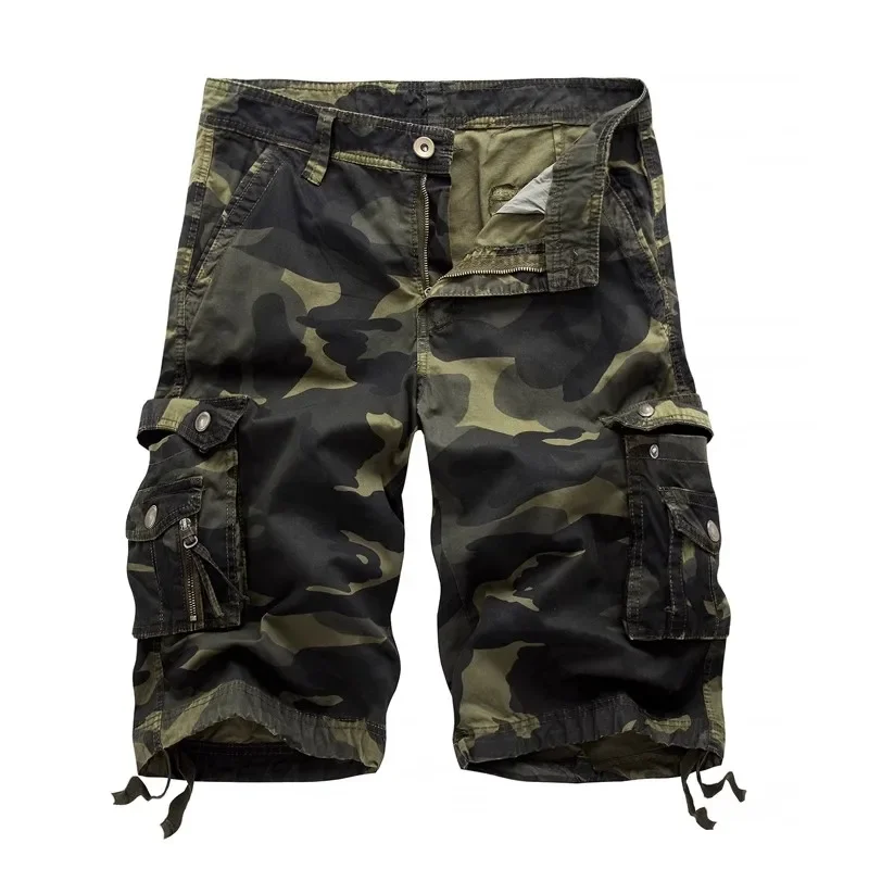 New Cargo Shorts Men Top Design Camouflage Military Shorts Homme Summer Hip Hop Casual Cargo Camo Short Pants