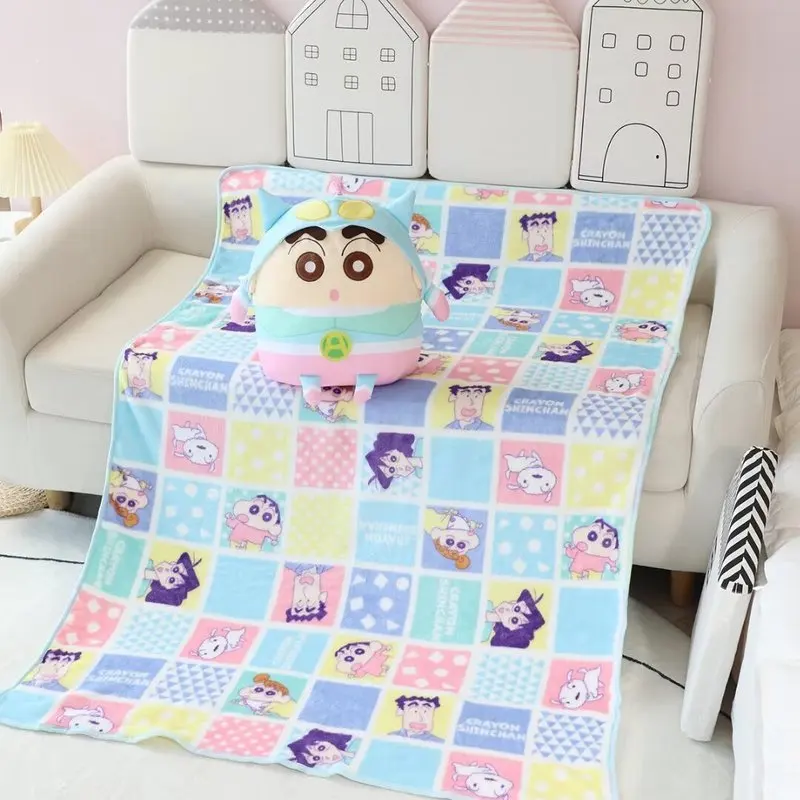 

Anime New Crayon ShinchanS Plush Doll Flannel Blanket Cartoon Animation Throw Blanket Good Looks Send To Friends Birthday Gift