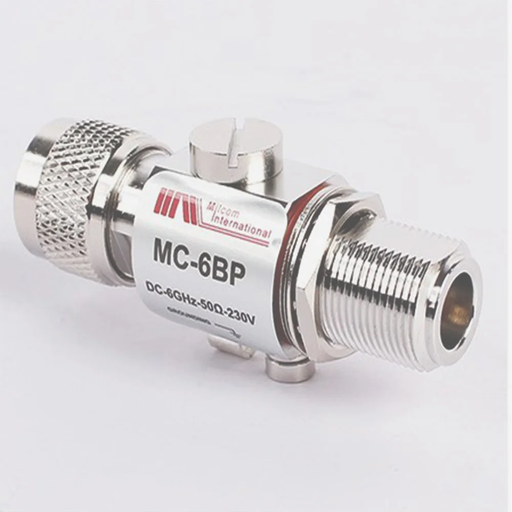 1PC MC-6BP Arrester N Male Plug to N Female Jack Feed Protector Communication RF Arrester Lightning Protector N Surge