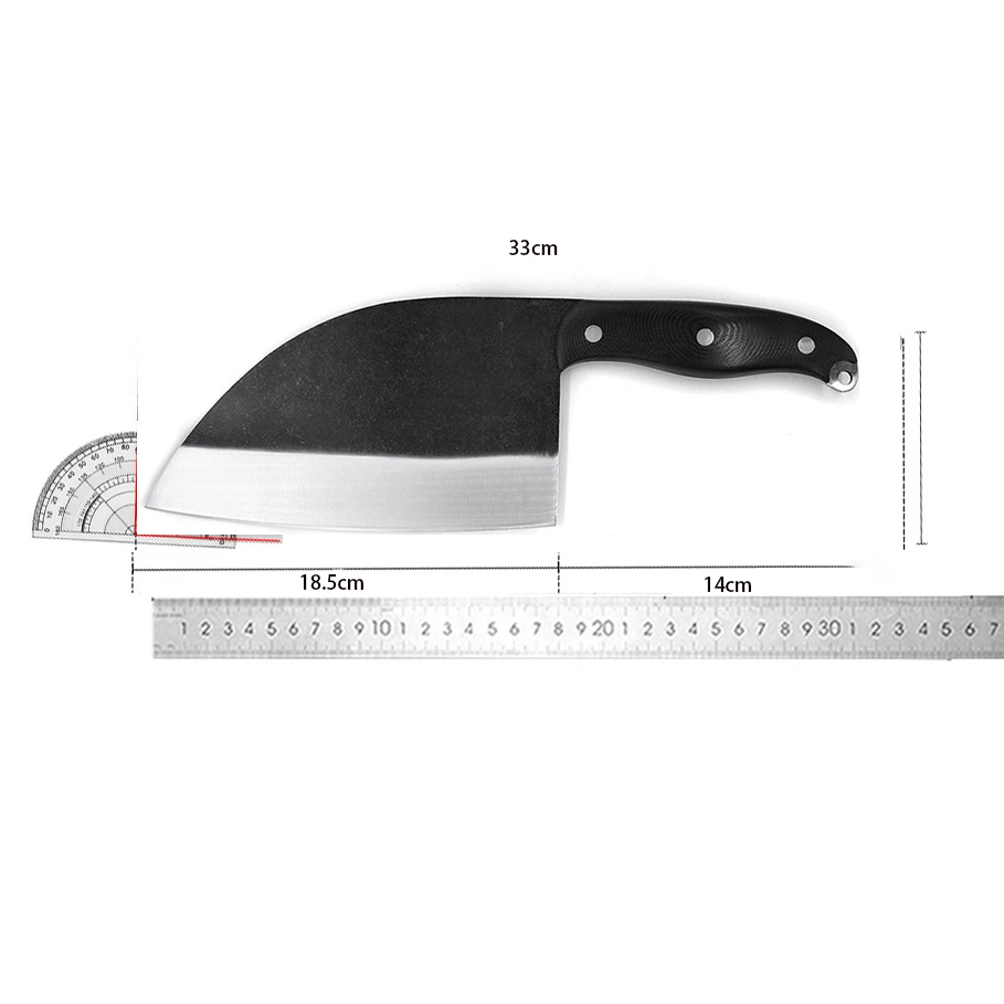 7 Inch Slicing Knife 1095 High Carbon Steel 18.Blade Sharp Chefs Cleaver Handmade Forged Kitchen Knives Cooking Tools G10 Handle