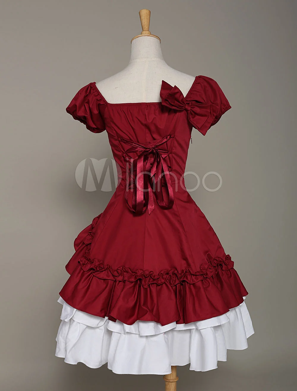 Vestido de empregada Lolita doce para mulheres, Uniforme Rosa, Vestidos de princesa vermelhos, Traje Cosplay Kawaii, Suave, OP