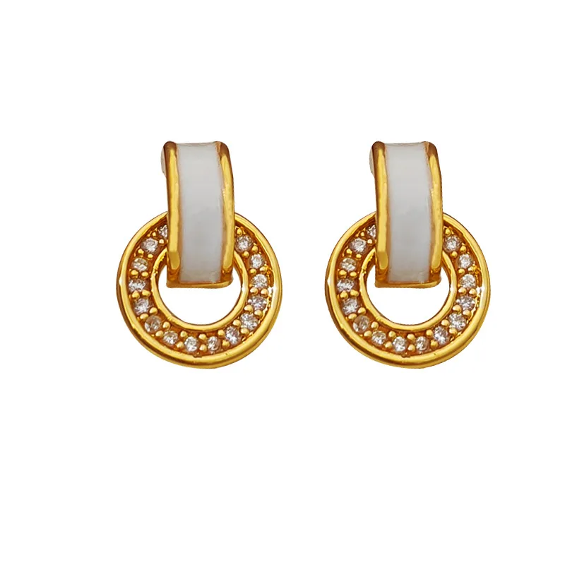 

SHXI Women's Earrings Woman 925 Silver Jewelry Bags Rhinestones Hoop2025