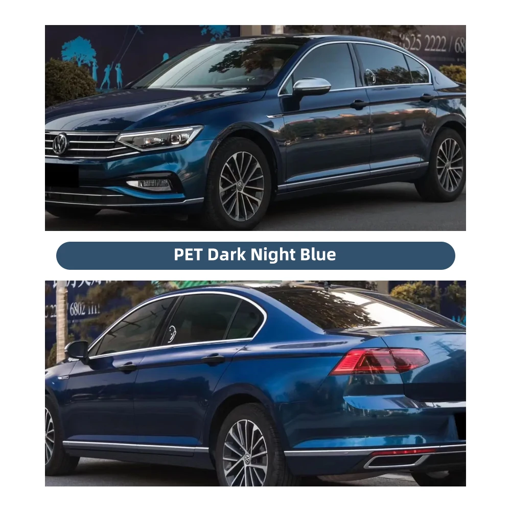 Super Bright Night Blue Full Car Wrap Vinyl PVC PET Auto Body Sticker Color Changing Film Roll Paint Protection 1.52X18M - view 5
