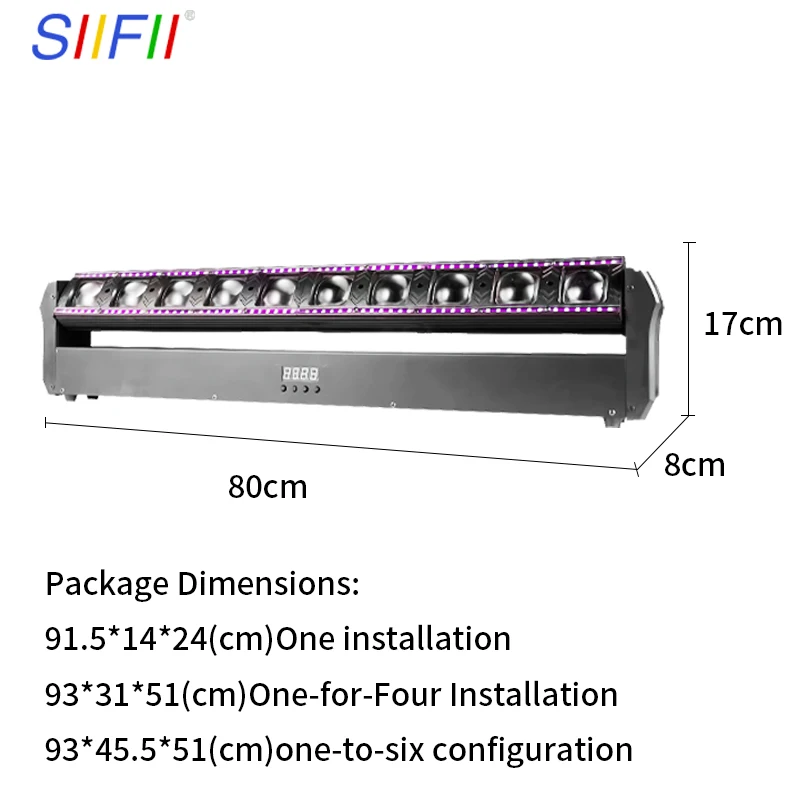LED 10*30W RGBW Beam Wash Strobe Strip Light Softer Beam Aluminum Material DMX512 Sound Control Ra80 IP20 50000 Hours Lifespan