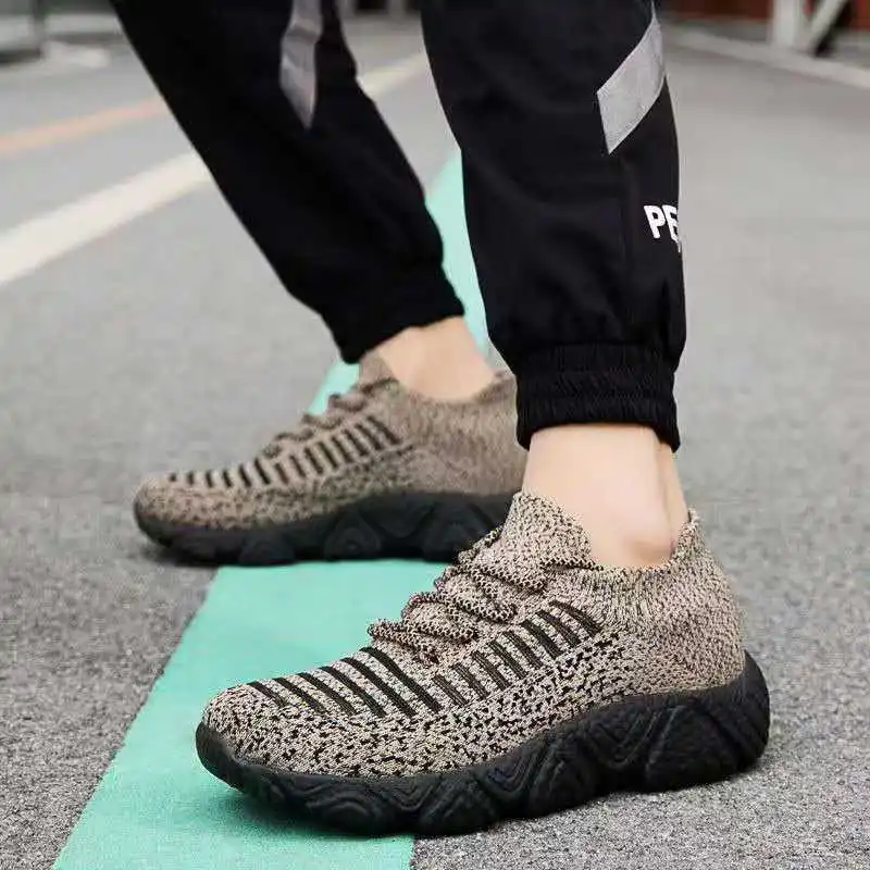 

2026 Spring and Autumn Men's Breathable Soft-soled Socks Shoes Lightweight Non-Tiring on Feet Anti-Slip Comfortable and Casual
