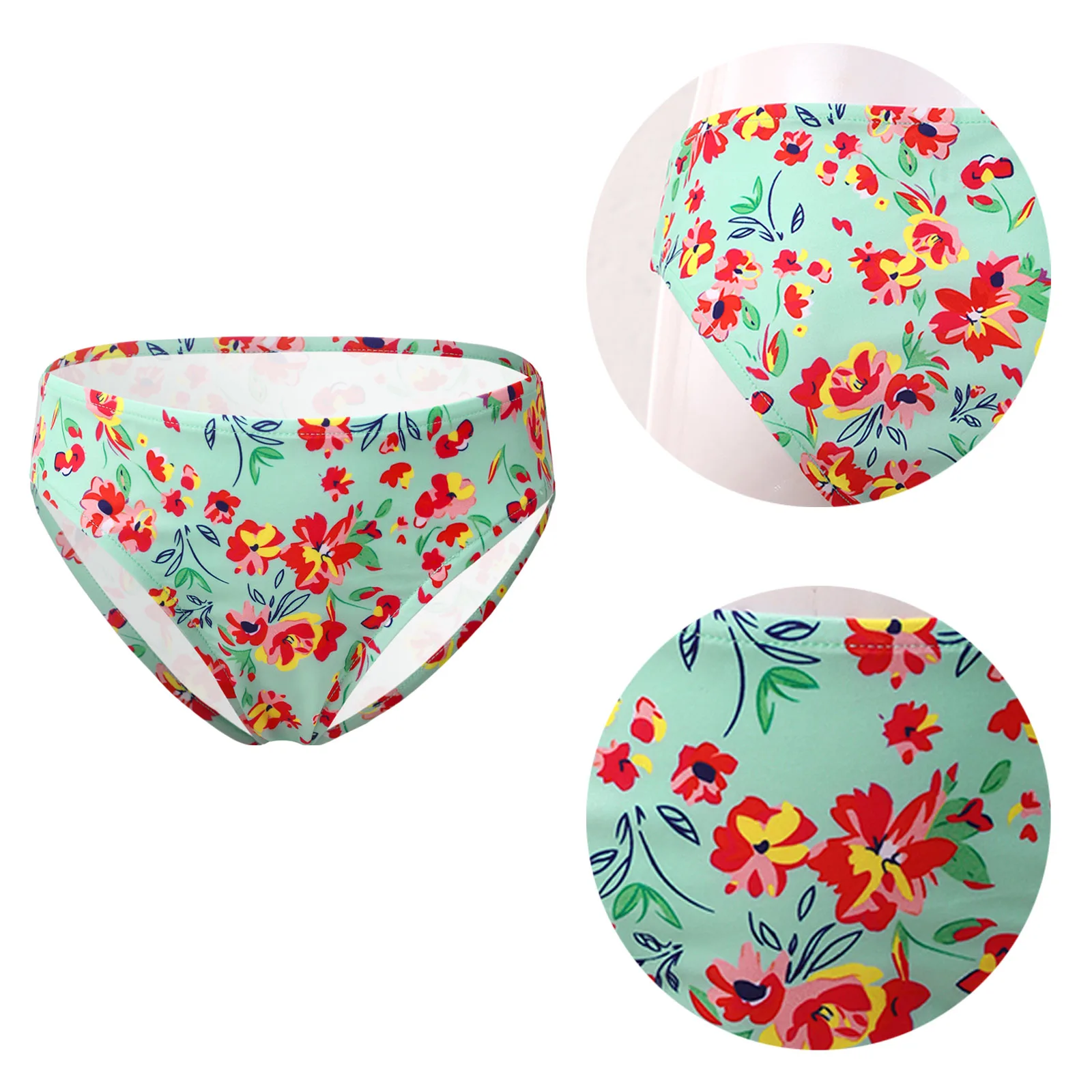 2024 New Kids Girls Print Swimming Panties Bikini Bottoms Briefs Summer Children Swimwear for Beach wear Pool Bathing Suit #4-16