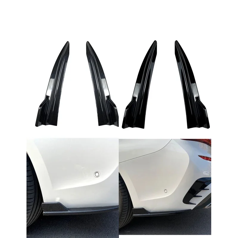 

For BMW 3 Series G20 320i 325i 330i M Sport 2019-2021 Rear Bumper Diffuser Side Splitters ABS Glossy Black Carbon Look Body Kit