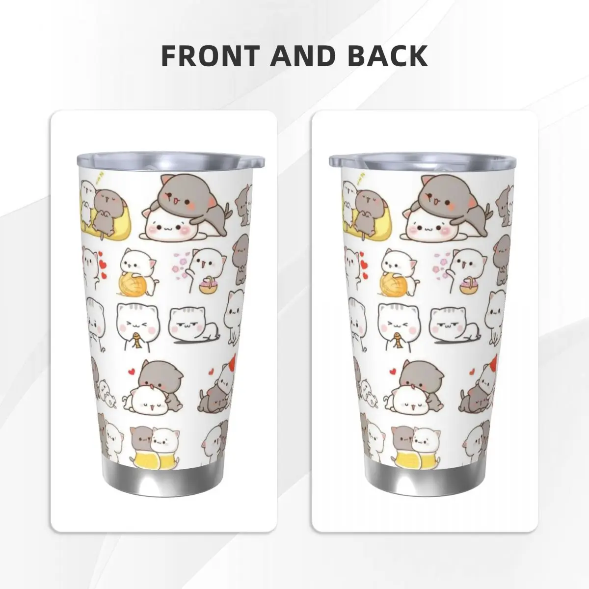 Cute Bear Panda Bubu Dudu 20oz Stainless Steel Car Mug Straw Thermal Iced Travel Cup Vacuum Insulated Coffee Hot Cup - view 3