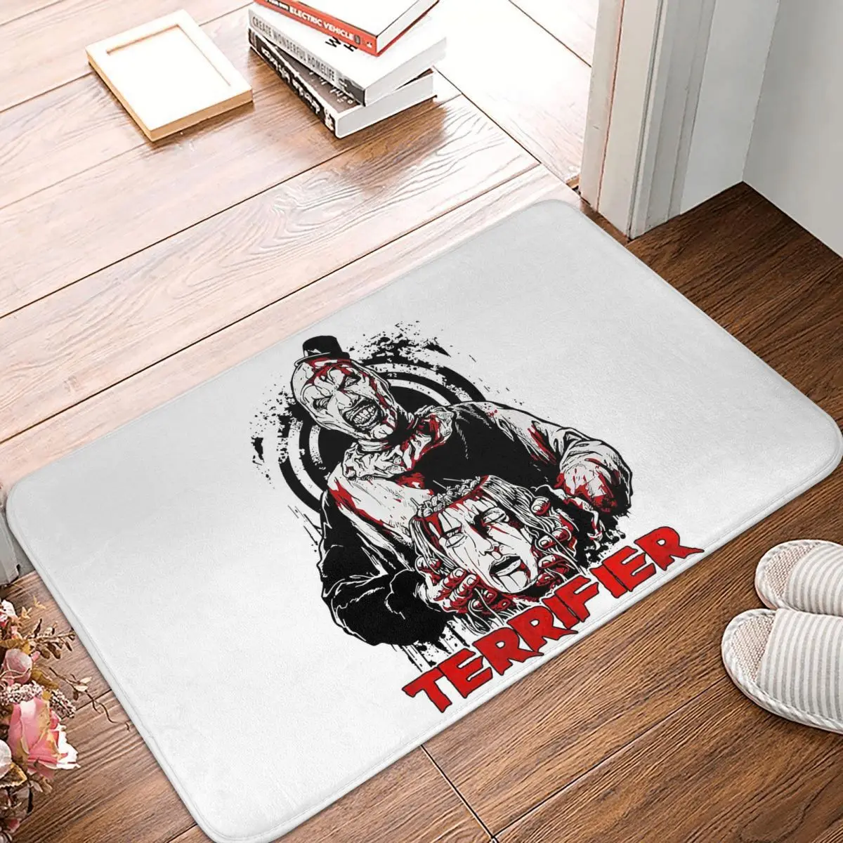 

Нескользящий коврик для двери Clown Horror Terrifier, напольный коврик, впитывающий коврик, ковер для кухни, входа, дома, балкона, коврики для ног
