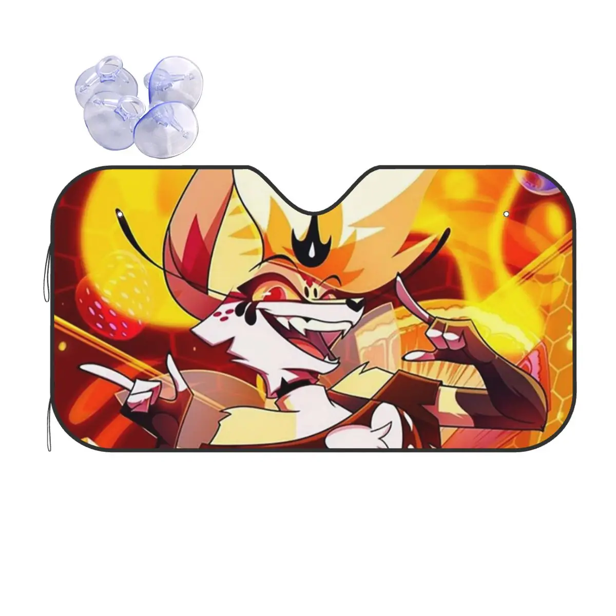 

Helluva Boss Beelzebub Sunshade Windscreen Car Front Windshield Window Sun Visor Accessories Covers