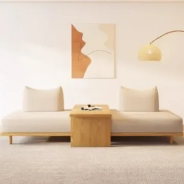 

Диван из массива дерева Nordic Wabi-Sabi — минималистичный диван для гостиной, мебель из ясеня для небольшой квартиры или гостиной отеля
