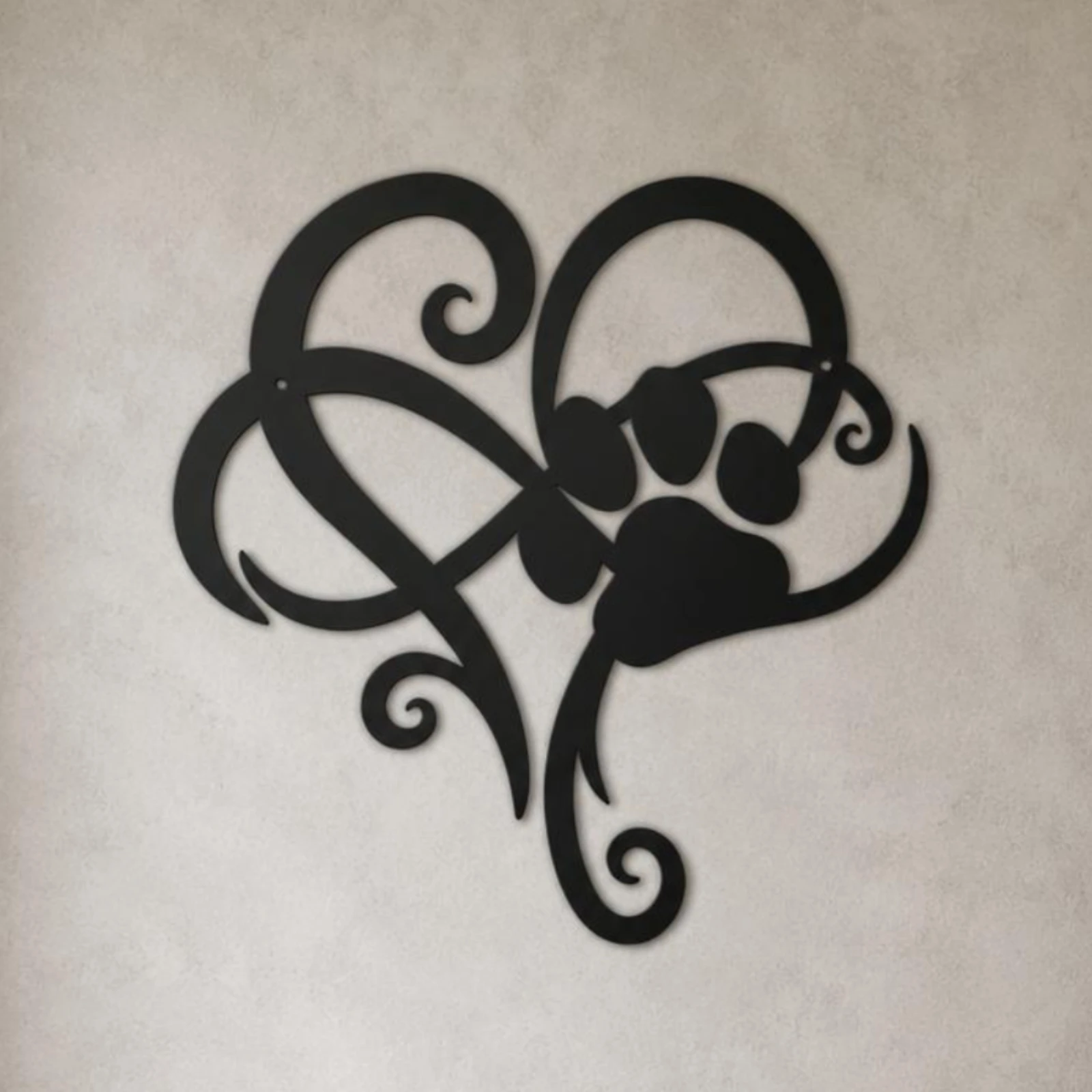 

Metal Paw Print Wall Decor Openwork Dog Paw Wall Art Indoor Display Sturdy