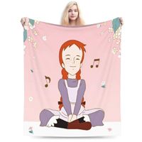 Cartoon manga A-Anne of Green Gables Blanket Quality Soft  Throw Blanket Winter Kids Bedroom Funny Bedspread