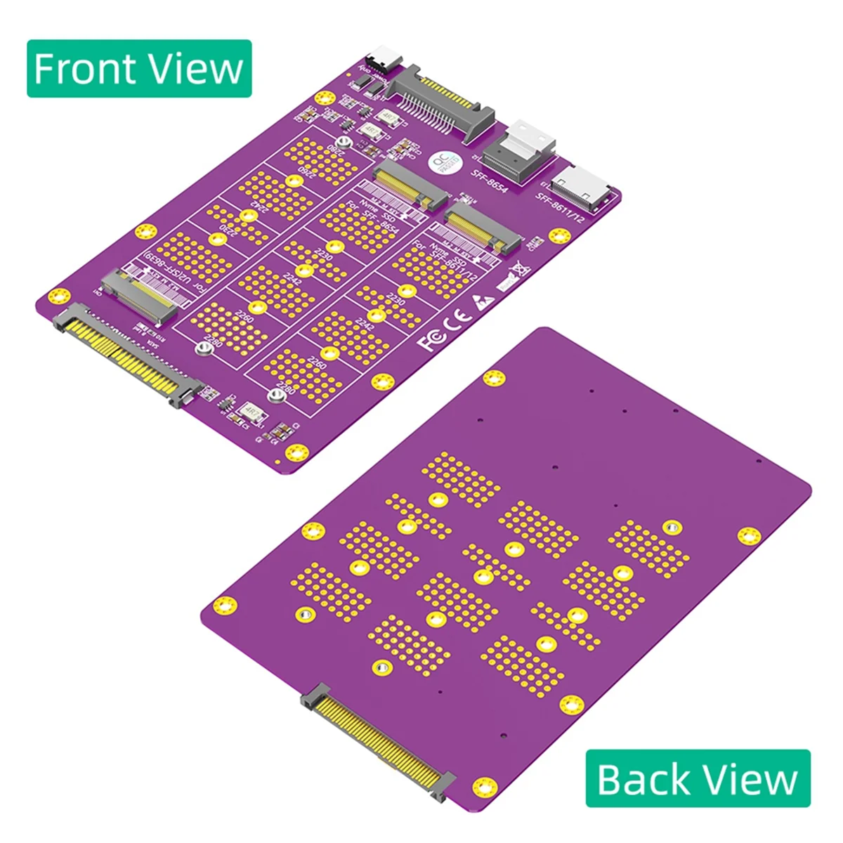 Adaptador A74Z M.2(NGFF) NVMe SSD a SFF-8611/8612/ 8654/y U.2(SFF-8639)