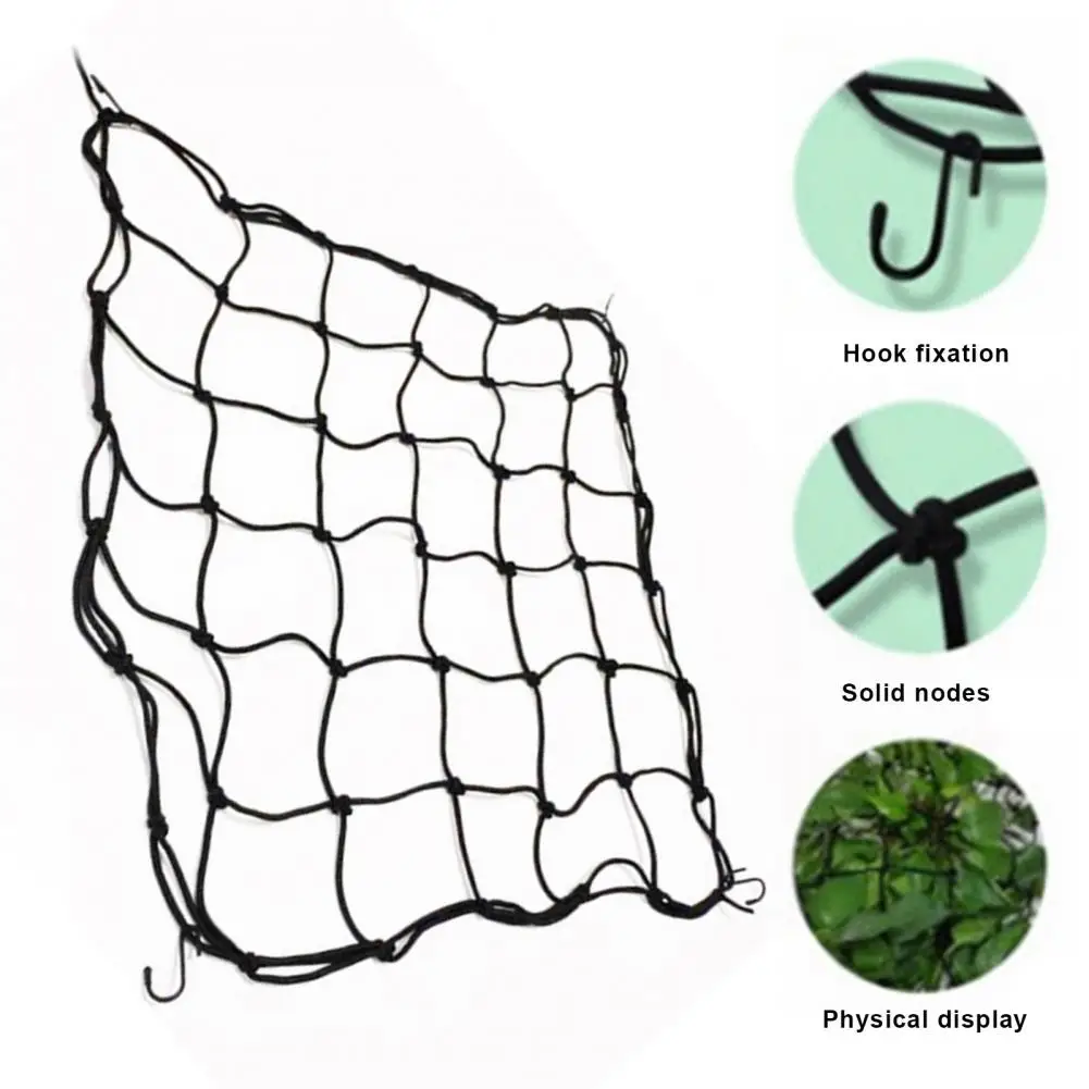 70/80/90/100cm Trellis Netting Scrog Net With 4 Hooks Cucumber Horticulture Plant Net For Grow Tent Tools Gardening Accessories