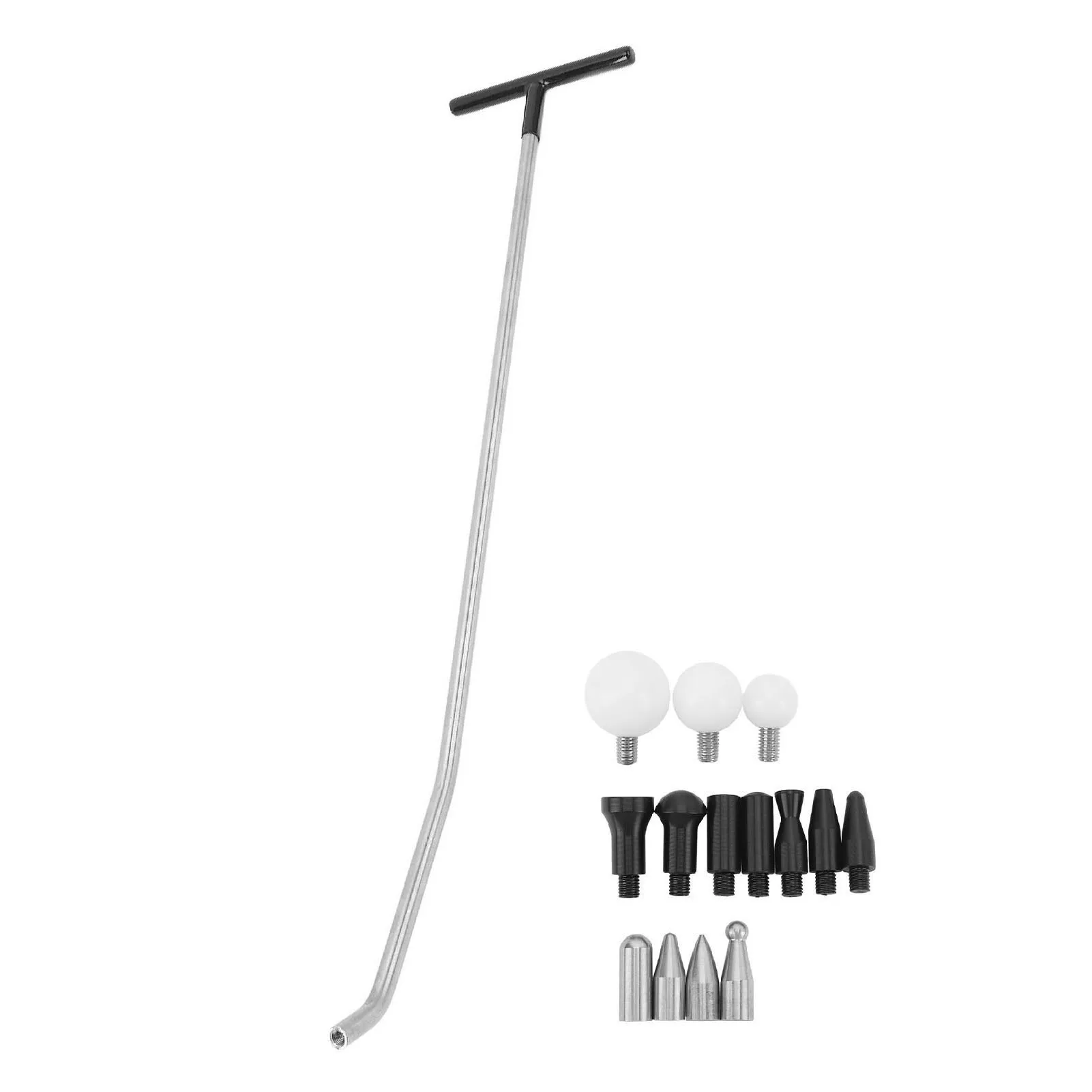 

Dent Hail Repair Tool Stainless Steel Long Lasting Rustproof Dents Removal Rods with 14 Head Kit